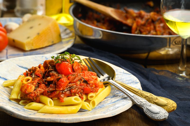 Penne Arrabbiata spicy pasta dish
