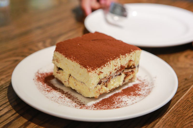 Tiramisu dessert with espresso and mascarpone