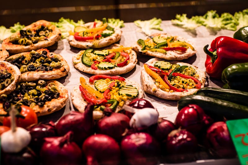 Four cheese pizza with golden crust